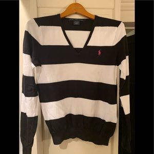 Ralph Lauren black and white stripe sweater